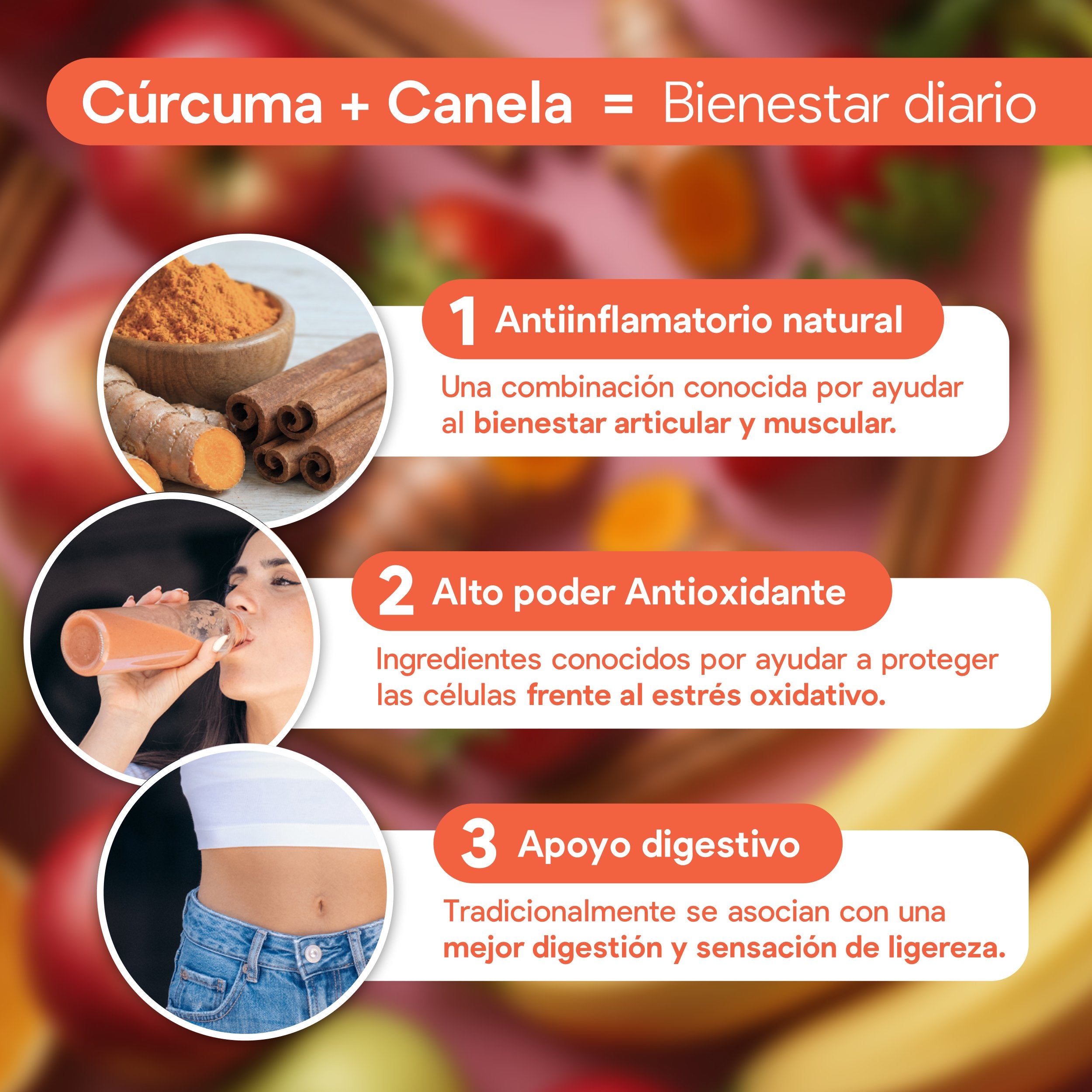 Sunrise Detox · Smoothie con Cúrcuma, Canela y Mango